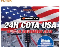 Jürgen Nett startet bei den Hankook 24h Cota USA 16.-18.11.18