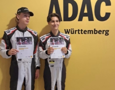 Justin Eckert und Noah Öz bei der Südwestdeutschen Kart Slalom Meisterschaft