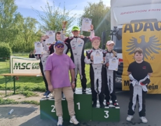 Podestplatz für Christian Ptak vom AC Mayen beim Kart-Slalom-Turnier des MSC Christophorus Bad Hönningen.